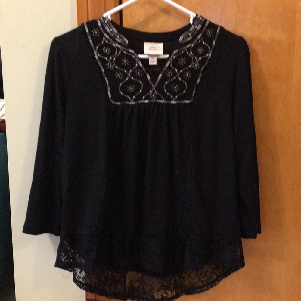Knox rose Xs black blouse